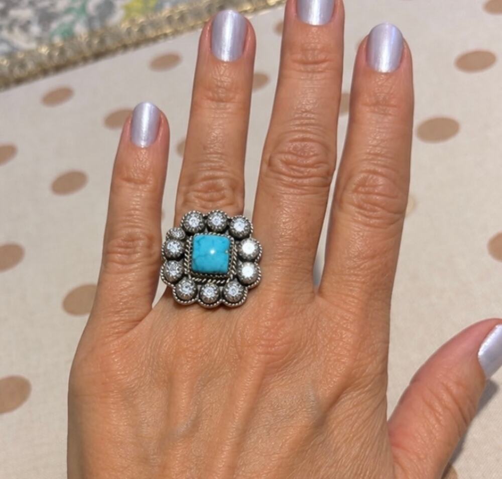 Turquoise and CZ’s in Sterling Silver. Fabulous!